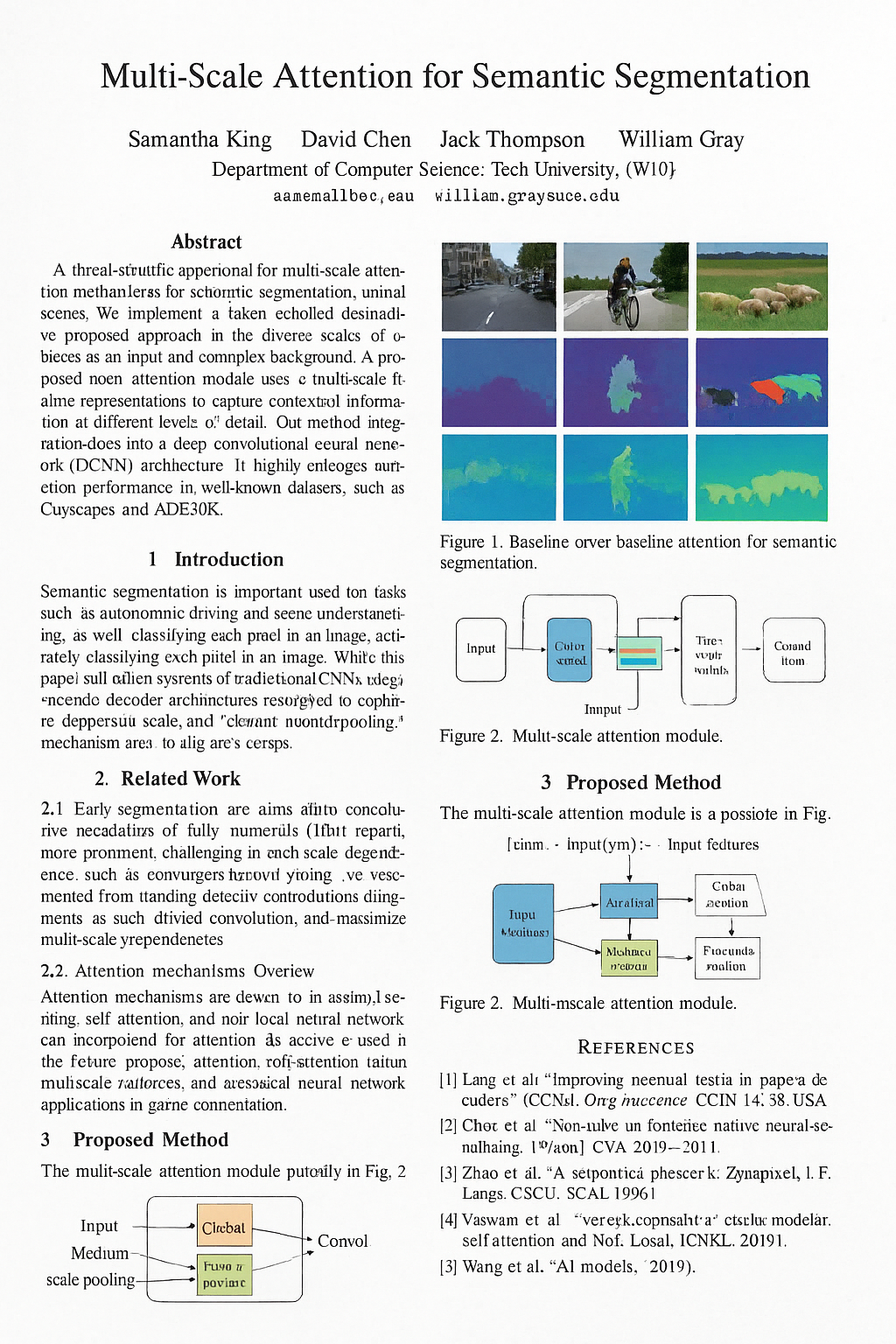 A generated paper page with a fabricated figure